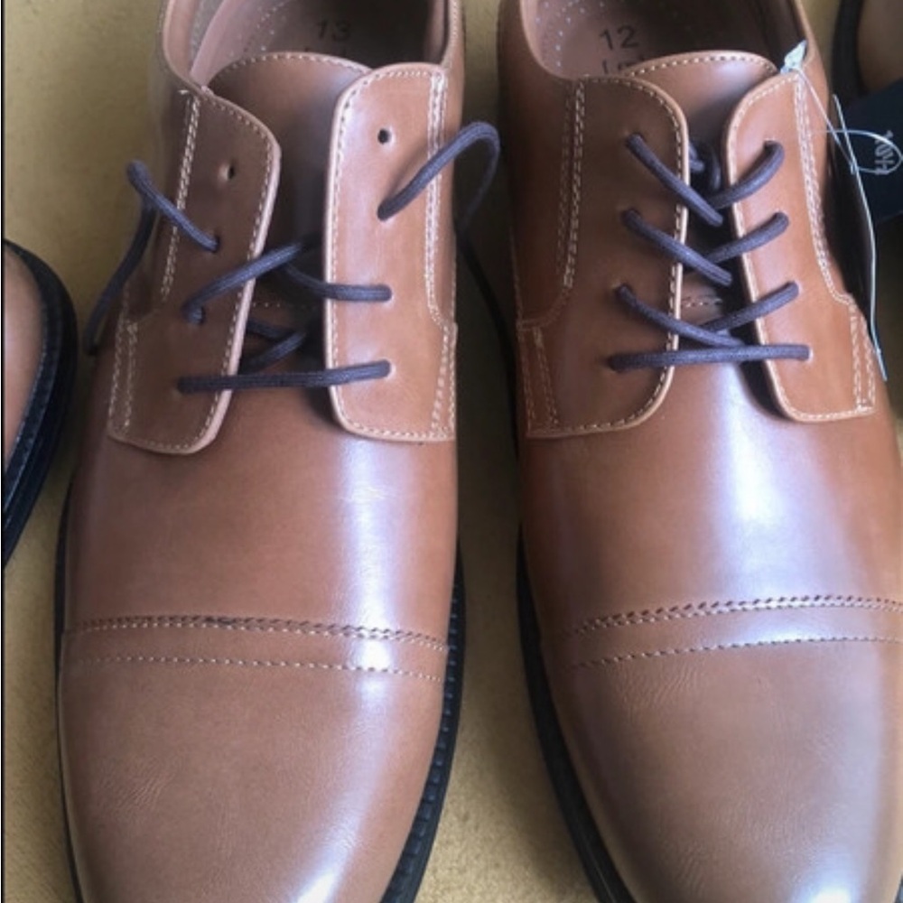 George Tan Cap-Toe Derby Dress Shoes